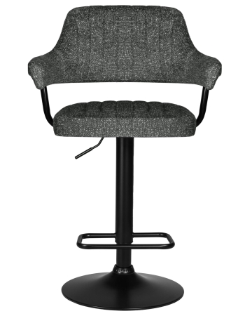 Стул барный CHARLY BLACK серый твид LEO11
