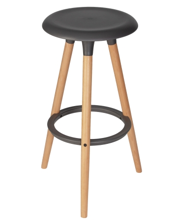 Табурет барный ROYCE ножки светлый бук, темно-серый GR-04 Табурет барный ROYCE ножки светлый бук, темно-серый GR-04