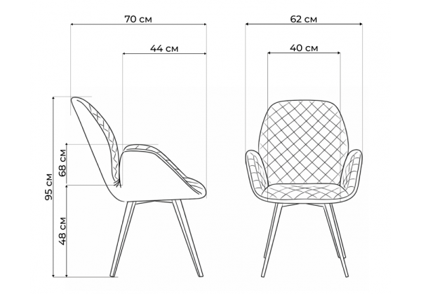 Стул Муат поворотное светло-коричневый, черный