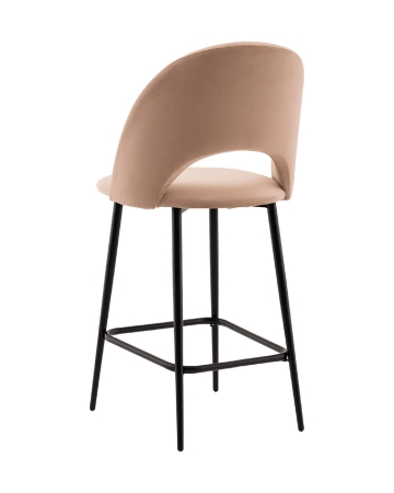 Стул полубарный Меган велюр бежевый