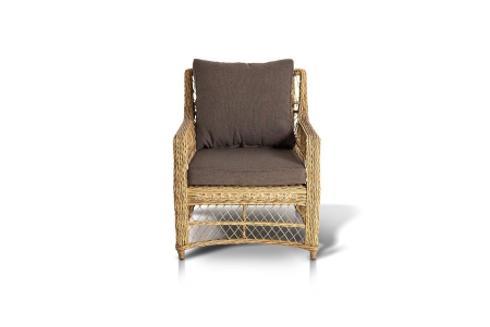 Кресло "Гранд Латте" из искусственного ротанга, цвет соломенный
