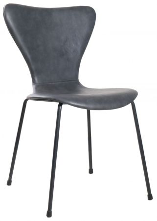 Стул Seven Leather серый