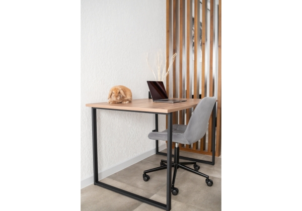 Стол деревянный Лиман 117 х 77 дуб крафт табачный, черный матовый Стол деревянный Лиман 117 х 77 дуб крафт табачный, черный матовый