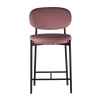 Стул полубарный MASO велюр пыльно-розовый