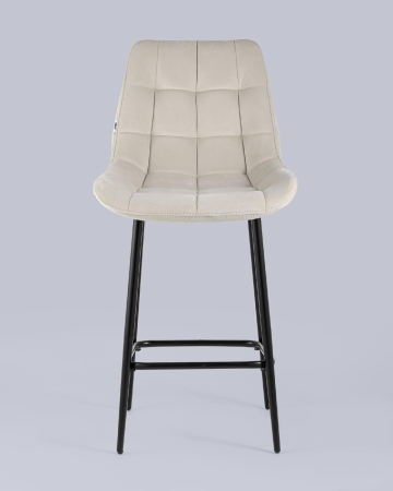 Стул полубарный Флекс велюр бежевый