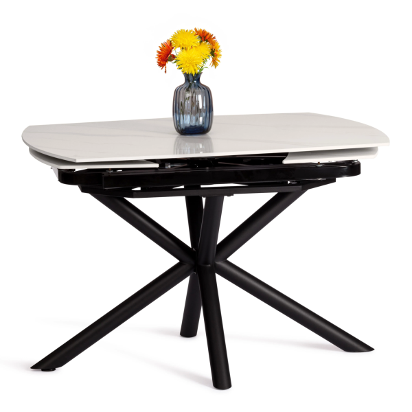 Стол обеденный Winston белый, металл и керамика, прямоугольная столешница