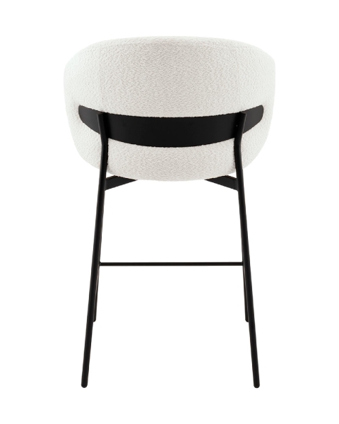 Стул полубарный Блейз букле белый Стул полубарный Блейз букле белый