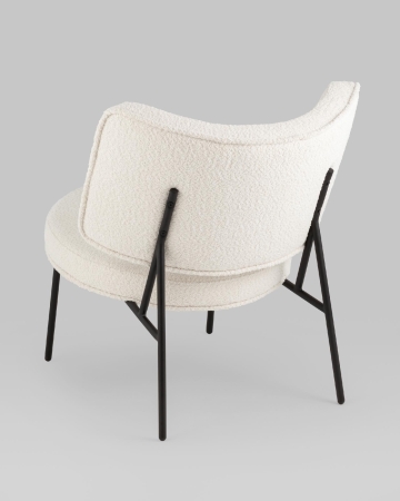 Кресло District Lounge букле белый
