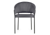 Стул на металлокаркасе Лео антрацитовый brandy light 28, черный