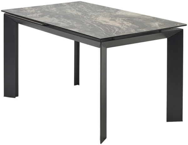 Стол CREMONA 180 KL-176, итальянская керамика, черный каркас