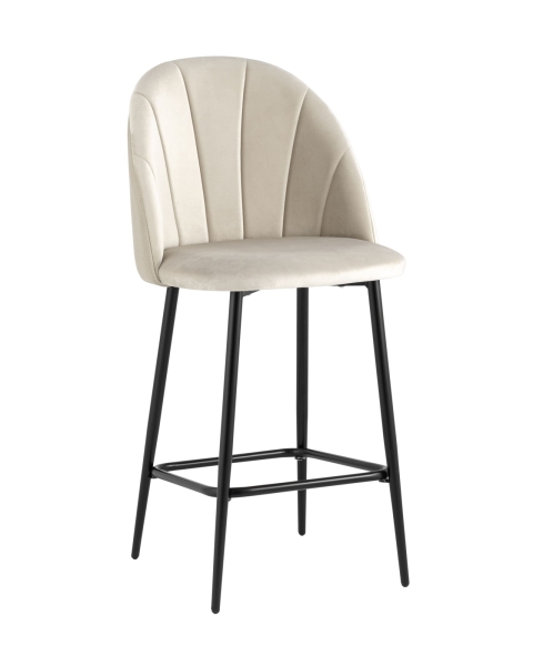 Стул полубарный Логан SN велюр бежевый