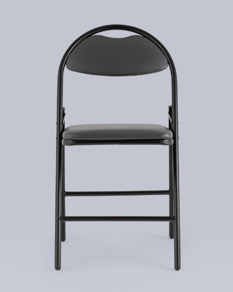 Стул складной Hagen экокожа серый каркас черный