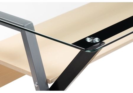 Стол Gunar серебристо-серый, прозрачный