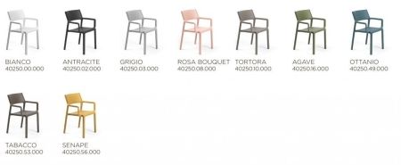 Кресло пластиковое Trill Armchair табак