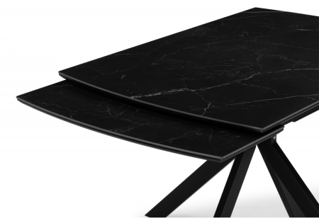 Керамический стол Комильфо 120x80 черный мрамор, черный