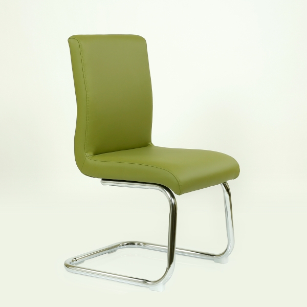 Кресло K-250 оливковая кожа, на полозьях Кресло K-250 оливковая кожа, на полозьях