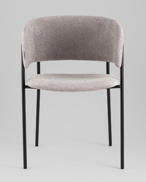 Кресло Нэлли New буклированный велюр серый