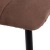 Стул CHILLY MAX велюр и металл, 45х59х88 см, коричневый 09, черный