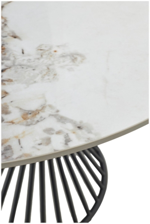 Стол BUENO 120 GLOSS GOLDEN JADE SOLID CERAMIC, BLACK