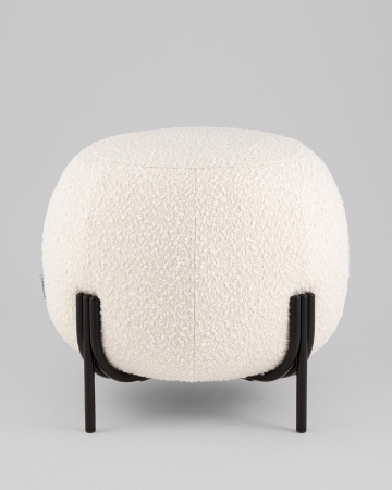 Пуф Флик new  ткань букле молочный