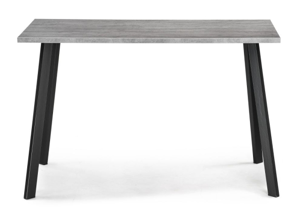 Обеденная группа Эделин светло-серый, бетон, черный матовый