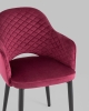 Стул Венера диамант велюр бордовый, черные ножки