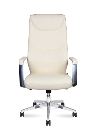 Кресло офисное Harvard коричневый, экокожа и металл, мягкое сиденье, с подлокотниками