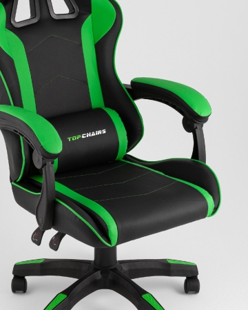 Кресло спортивное TopChairs Shadow черно-зеленый Кресло спортивное TopChairs Shadow черно-зеленый