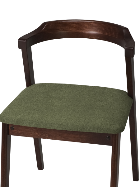 Стул Штаер темный тон, букле зеленый MOSS 615