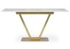 Стеклянный стол Бугун белый, золото