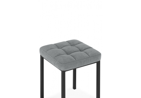 Табурет Байя микровелюр катания сильвер, черный