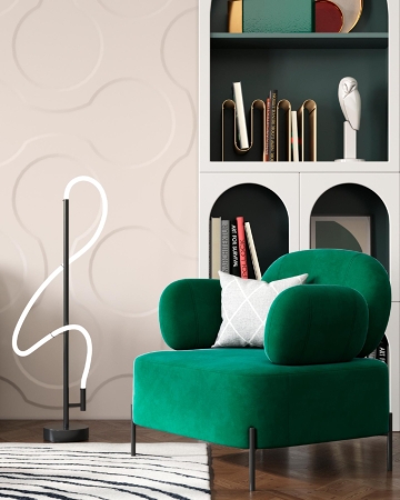 Кресло Кэнди с подлокотниками велюр зеленый