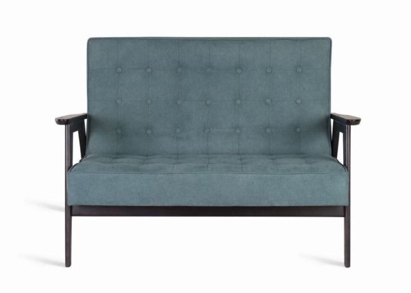 Диван двухместный РЕТРО венге RS 29 бирюзовый