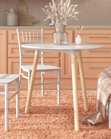 Стол круглый EAMES DST NEW D80 белый