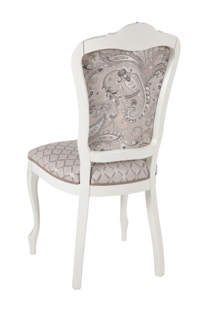 Стул Виконт тон 308 слоновая кость, патина золото, ткань Афитап розовый, компаньон