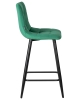 Набор 2 шт Стул полубарный OLIVIA, черные матовые ножки, зеленый велюр (108-64)