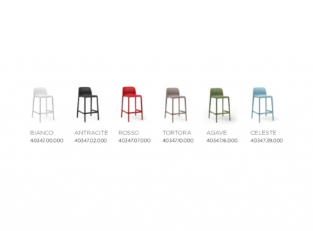 Стул пластиковый полубарный Faro Mini красный