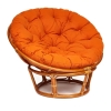 Кресло "PAPASAN" 23/01 W, с подушкой, коньяк, ткань оранжевая С 23
