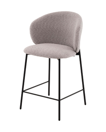 Стул полубарный Блейз букле светло-серый