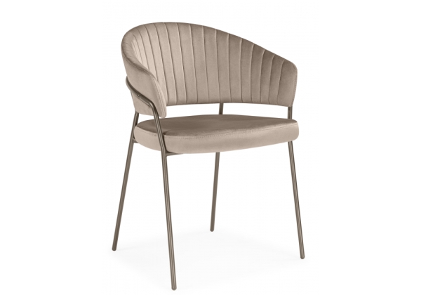 Стул на металлокаркасе Лео светло-коричневый (H-61), коричневый