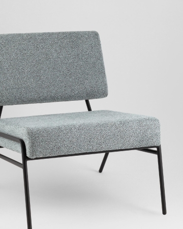 Кресло Теллинг шенилл серо-синий