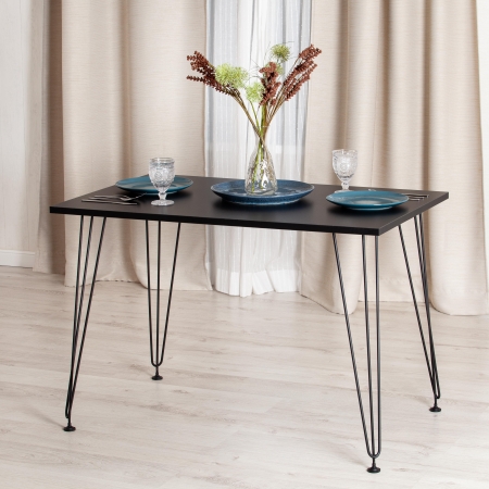 Стол STAR ЛДСП и металл, 110х70х75 см, черный