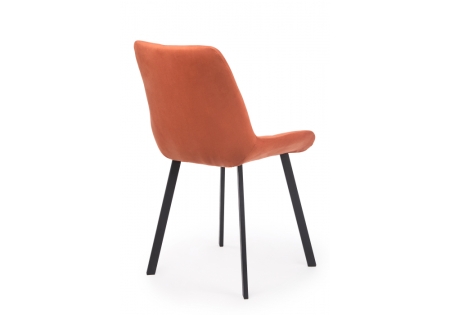Стул на металлокаркасе Челси П терракотовый (zd 432) / черный
