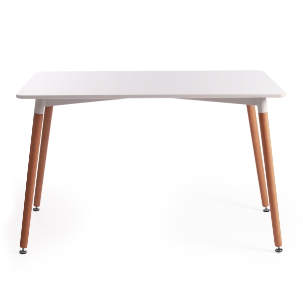 Стол JOHN (T1001) МДФ, дерево, 80х120х75 см, белый, натуральный