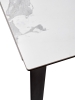 Стол CREMONA 140 HIGH GLOSS STATUARIO белый мрамор глянцевый, керамика, черный каркас