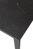 Стол CORNER 120 MATT BLACK MARBLE SINTERED STONE, BLACK