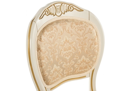 Стул деревянный Лауро патина золото, бежевый тесьма 11