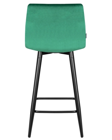 Набор 2 шт Стул полубарный OLIVIA, черные матовые ножки, зеленый велюр (108-64)