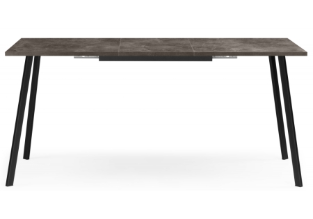 Стол деревянный Кортни 117 (157) x 77 бетон темный, черный матовый