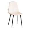 Стул BREEZE (mod. JSC-58) велюр и металл, бежевый и черный